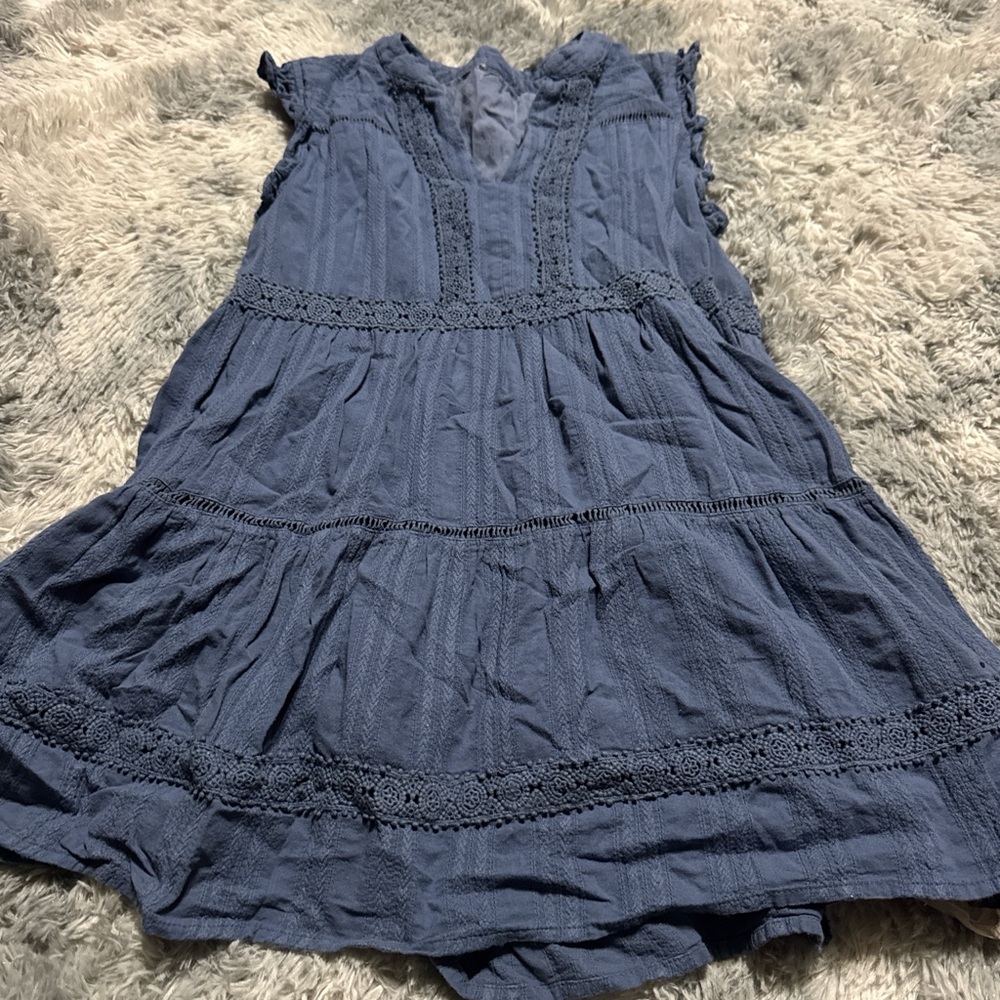 Altar'd State Ruffled Blue Kids Dress